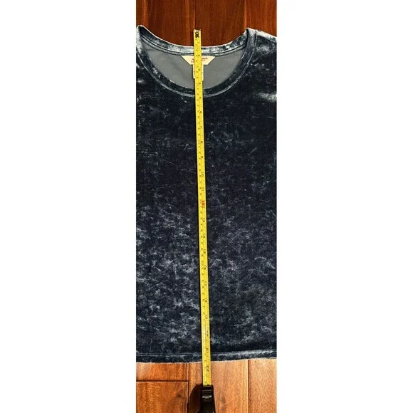 Crushed Blue Velvet Teen Youth Shirt Top Tween Girls Arizona Jeans Co L Large - Picture 7 of 7